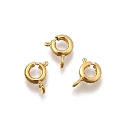 Настоящее золото 24K Экологически чистые латунные пружинные кольцевые застежки, без кадмия и без свинца, долговечный, реальный 24 k позолоченный, 5x1.8 мм, отверстие : 1 мм, внутренний диаметр: 2.5 мм