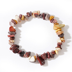 Моокаит Браслеты из натуральных бусин мукаита, эластичные, для женщин и мужчин., 6.89 дюйм (17.5 см)