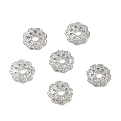 Edelstahl Farbe 304 Edelstahl Kornkappe, Blume, Edelstahl Farbe, 6x1 mm, Bohrung: 1.6 mm