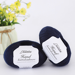 Прусский Синий Шерстяная пряжа для шапки-свитера, 4-шерстяные нитки для вязания крючком, берлинская лазурь, около 78 м / рулон