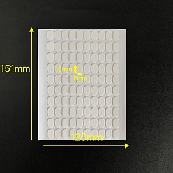 Прозрачный Овальный прозрачный акриловый двусторонний клей, прозрачные, 13x8x0.5 мм, 100 шт / комплект