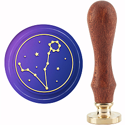 Козерог Латунная восковая печать штамп с ручкой, для diy scrapbooking, Козерог, 3.5x1.18 дюйм (8.9x3 см)