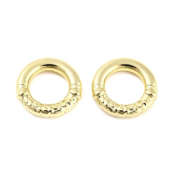 Golden Rack Plating Alloy Linking Rings, Cadmium Free & Nickel Free & Lead Free, Half Textured Round Ring, Golden, 13x3mm, Inner Diameter: 8mm