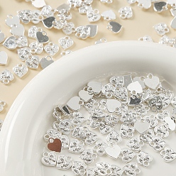 Сердце Талисман из сплава, серебряные, сердце, 10x9x2 мм