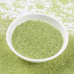 (RR172) Transparent Chartreuse Luster Миюки круглые бусины рокайль, японский бисер, 15/0, (rr 172) прозрачный шартрезский блеск, 1.5 мм, отверстия : 0.7 mm, около 250000 шт / фунт