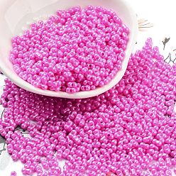 Фуксин Стеклянный бисер непрозрачных цветов, арахис, фуксиново-красные, 2x4x2 мм, отверстие : 0.8 мм, Около 45000 шт / фунт
