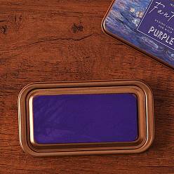 Темно-синий  Шифер Пластиковые штампы с чернилами для пальцев, для ребенка поделки из бумаги художественное ремесло, скрапбукинга, прямоугольные, темный сланец синий, 103x58x18 мм