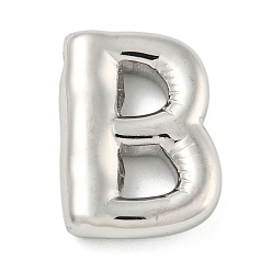 Letter B Не тускнеющие 304 подвески из нержавеющей стали, шарм-буква, В письме, 21.5x16x5 мм, отверстие : 2 мм