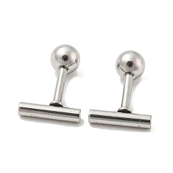 Нержавеющая Сталь Цвет Не тускнеют 304 серьги-гвоздики из нержавеющей стали, хрящевые серьги, колонка, цвет нержавеющей стали, 8x2 мм