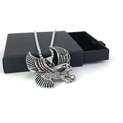 Нержавеющая Сталь Цвет Ожерелья мужские с подвеской в виде орла из нержавеющей стали, цвет нержавеющей стали