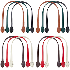 (52) Непрозрачная лаванда 12 шт. 6 цвета ручки для сумки из искусственной кожи, для сумок своими руками, разноцветные, 595x14.5~32x3 мм, отверстие : 2 мм, 2 шт / цвет