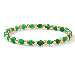 Природный Драгоценный Камень Природных драгоценных камней из бисера браслеты простирания, составные браслеты для женщин, круглые, 6.89 дюйм (17.5 см)