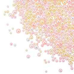 (52) Непрозрачная лаванда Бусины из cмолы, без отверстия , имитации жемчуга, круглые, разноцветные, 2.5~5 мм, 13 г / мешок, около 370 шт / упаковка, 9 цветов, 1 сумка / цвет, 9bags / комплект