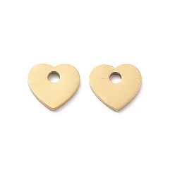 Настоящее золото 14K 304 прелести нержавеющей стали, шарма сердца, ионное покрытие (ip), реальный 14 k позолоченный, 8.5x8.5x1 мм, отверстие : 1.9 мм