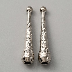 Платина Сплав мозг заканчивается, концевые заглушки Bolo, конус, платина, 52.5x10.5 мм, отверстие : 5.5 мм