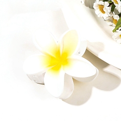 Желтый Пластиковые цветок кулачковые зажимы для волос, аксессуары для волос для женщин и девочек, желтые, 80x70x40 мм