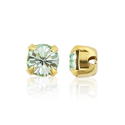 50000 Chrysolite Preciosa® maxima crystal в пришивной чашке, чешский хрусталь, с настройками латуни, 719 37 085 шатон (круглый), золотые, 50000 хризолит, ss 29 (6.15~6.35 мм)