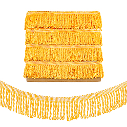 Золотистый Полиэфирная лента, лента с кисточками, для аксессуаров для штор, золотые, 2-3/8 дюйм (60 мм), около 13.12 ярдов (12 м) / шт