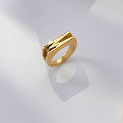 Letter M 304 палец кольца из нержавеющей стали, золотые, Буква М, размер США 8 (18.1 мм)