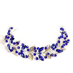 Королевский синий Резинки для волос из золотого сплава, Аксессуары для волос, заколки-лозы для женщин, королевский синий, 280x30 мм