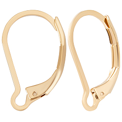 Золотой 100 шт. 304 серьги с рычагом из нержавеющей стали, золотые, 16.5x10x2 мм, штифты : 1 мм