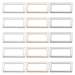 (52) Непрозрачная лаванда 15шт 3 цвета пряжки из сплава, аксессуары для одежды, прямоугольные, разноцветные, 17.5x35.5x1.5 мм, 5 шт / цвет