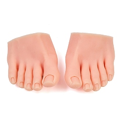 Темный Лосось Силиконовая тренировочная модель протеза стопы, демонстрационная модель ногтя, темный лосось, 8x9.2x5 см