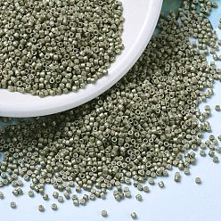 (DB1170) Galvanized Matte Aloe MIYUKI Delica Beads, Cylinder, Japanese Seed Beads, 11/0, (DB1170) Galvanized Matte Aloe, 1.3x1.6mm, Hole: 0.8mm, about 2000pcs/bottle, 10g/bottle