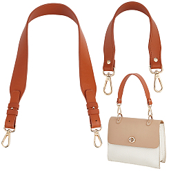 SillínMarrón 2 piezas 2 estilos de asas de bolso de cuero sintético, con la aleación de cierre de langosta, para accesorios de reemplazo de correas de bolsa, saddle brown, 36.5~78x3~3.8x0.35~3.5 cm