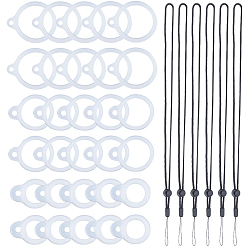 (52) Непрозрачная лаванда 6 регулируемый ремешок на шею из полиэстера, для ручки, телефон, держатель значка, с силиконовой подвеской в стиле 3, разноцветные