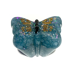 Аквамарин Украшения из натурального аквамарина, коробка для хранения бабочки из смолы, 115x75x70 мм