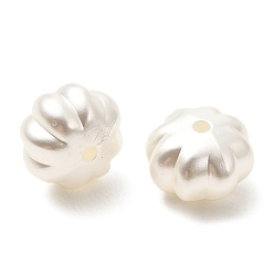 White ABS Plastic Imitation Pearl Beads, Flower, White, 12x8mm, Hole: 1.8mm