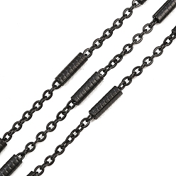 Черный 304 цепь из нержавеющей стали, ионное покрытие (ip), несварные, кабельные цепи, с катушкой, чёрные, 2.5x2x0.5 mm и 8x2.5 mm