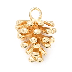 Золотой Подвески из сплава, долговечный, без свинца и без кадмия, стойки покрытие, очарование сосновой шишки, золотые, 26.5x19.5x19.5 мм, отверстие : 4 мм
