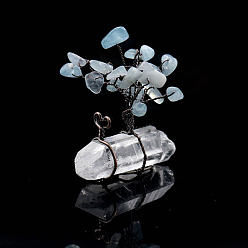 Аквамарин Елочные украшения из натурального аквамарина, с кристаллической основой из кварца, украшения для домашнего экрана, энергетический камень рейки для исцеления, 50x18x45 мм