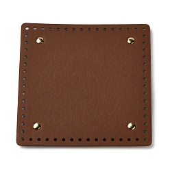 Сиена Искусственная кожа с длинным дном для вязаной сумки, со сплавом, женские сумки ручной работы поделки аксессуары, цвет охры, 168x168x11 мм, отверстие : 4 мм