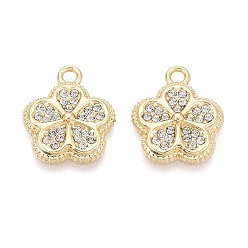 Light Gold Подвески из сплава и хрустальных страз, , золотой свет, 19x16x3.5 мм, отверстие : 2 мм