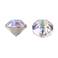 Райский Свет K 9 кабошоны из стеклянного страза, задние и задние, граненые, алмаз, райский блеск, 4.8~5x4 мм