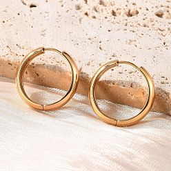 Золотой Серьги из 201 нержавеющей стали, с 304 штифтов из нержавеющей стали, ионное покрытие (ip), золотые, 25.5x5.5 мм