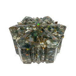 Мосс Агат Украшения для снежинок из натурального мохового агата с пайетками, украшения для дома из смолы, 95x45 мм