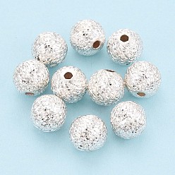 Серебро 925 шарики стерлингового серебра, круглые, , серебряные, 10 мм, отверстие : 2 мм