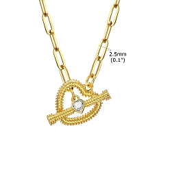 Сердце Ожерелья-цепочки из нержавеющей стали, с застежками-кнопками из кубического циркония для женщин, сердце, 15.75 дюйм (40 см)