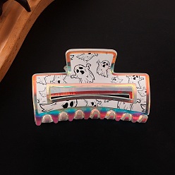 Ghost Заколки-коготь из ПВХ на тему хэллоуина, призрак, 84x46x43 мм