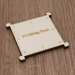 Античный Белый Деревянные швейные линейки, квадратный, старинный белый, 63x63 мм