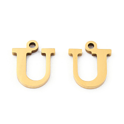 Letter U 201 прелести нержавеющей стали, алфавит, letter.u, 9x7.5x1 мм, отверстие : 1 мм