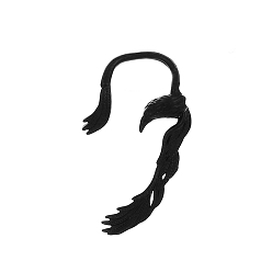 Матовый Черно-Металлический Цвет Серьги-каффы с орлом из сплава, готические серьги-клипсы с оберткой, матово-металлический цвет, 58 мм