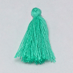 Светлый Морско-зеленый Украшения из кисточек из поликоттона ручной работы, кулон украшения, светло-зеленый, 29~35 мм