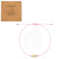 Pink Летние браслеты из бисера и стеклянных бусин, немагнитный гематитовый крестик для женщин, с открытки, розовые, внутренний диаметр: 11 дюйм (28 см)