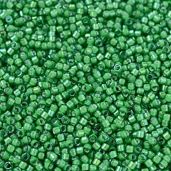(DB1787) White Lined Green AB MIYUKI Delica Beads, Cylinder, Japanese Seed Beads, 11/0, (DB1787) White Lined Green AB, 1.3x1.6mm, Hole: 0.8mm, about 20000pcs/bag, 100g/bag