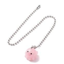 Осьминог Удлинители цепи потолочного вентилятора из смолы, с цепями железный шар, осьминог, 335 мм, Кулон : 21.5x21.5x20 мм